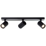 Brilliant Marty Deckenleuchte Aluminium Sandig Schwarz 15W 1050lm - 830 Warmweiß | Inkl. 3x GU10